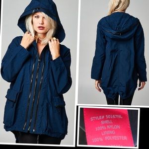 Hooded zipper jacket